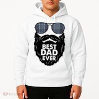 Father's Day Best Dad Ever Funny Beard Glasses Gift For Father Hoodie thumb 2