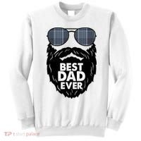 Father's Day Best Dad Ever Funny Beard Glasses Gift For Father Sweatshirt thumb 0