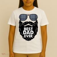 Father's Day Best Dad Ever Funny Beard Glasses Gift For Father T-Shirt thumb 4
