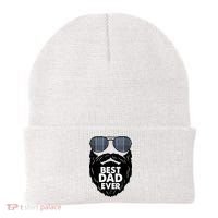 Father's Day Best Dad Ever Funny Beard Glasses Gift For Father Beanie thumb 0