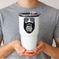 Father's Day Best Dad Ever Funny Beard Glasses Gift For Father Tumbler thumb 2