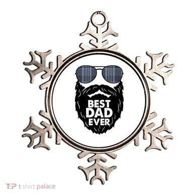 Father's Day Best Dad Ever Funny Beard Glasses Gift For Father Ornament
