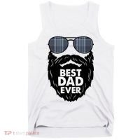 Father's Day Best Dad Ever Funny Beard Glasses Gift For Father Tank Top thumb 0