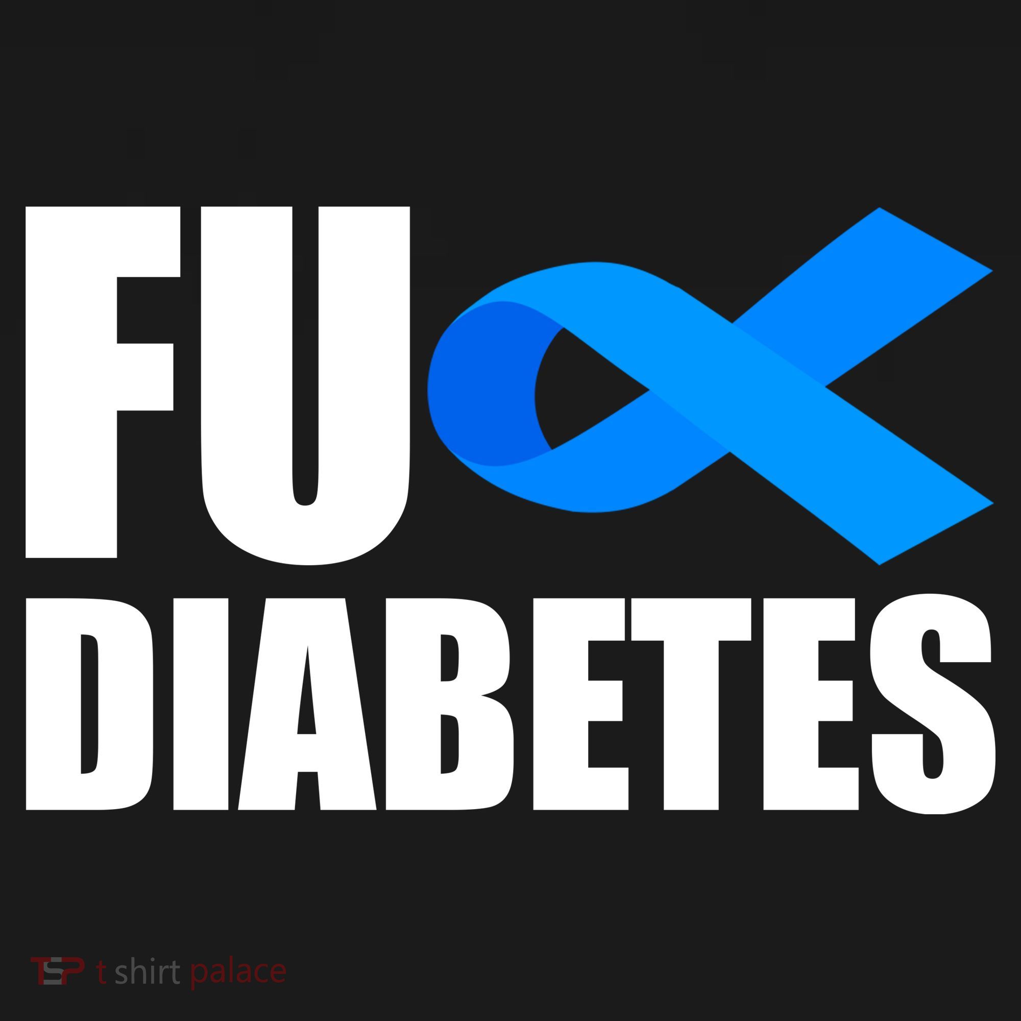 Fuck Diabetes Blue Ribbon Awareness Backpack