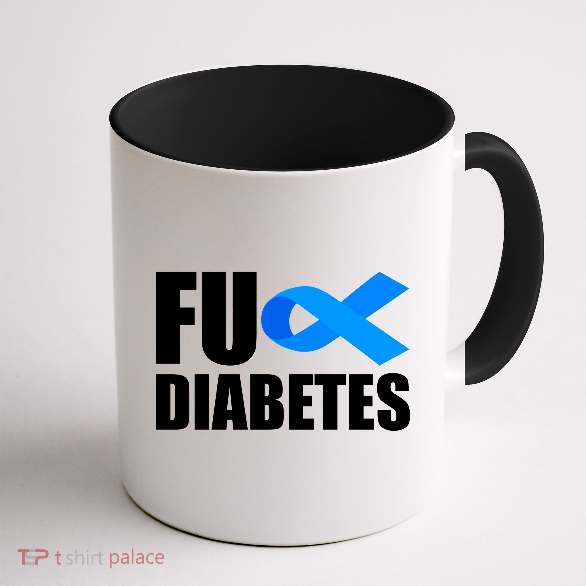 Fuck Diabetes Blue Ribbon Awareness Coffee Mug