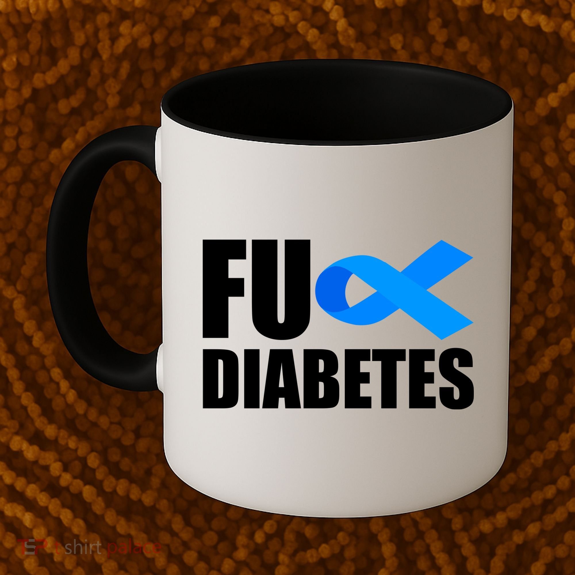 Fuck Diabetes Blue Ribbon Awareness Coffee Mug
