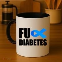 Fuck Diabetes Blue Ribbon Awareness Coffee Mug thumb 4