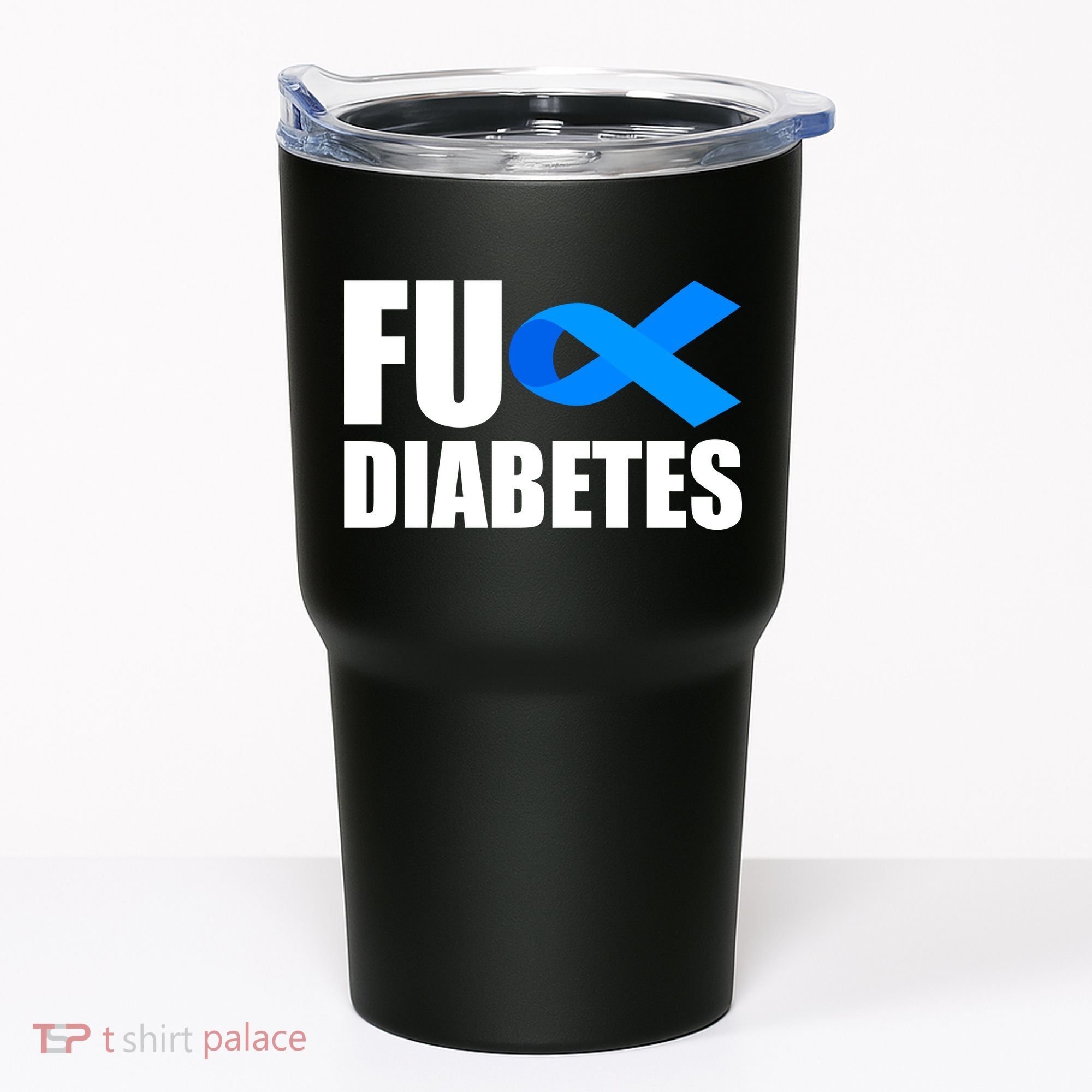 Fuck Diabetes Blue Ribbon Awareness Tumbler