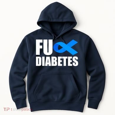 Fuck Diabetes Blue Ribbon Awareness Hoodie