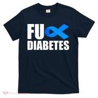 Fuck Diabetes Blue Ribbon Awareness T-Shirt thumb 0
