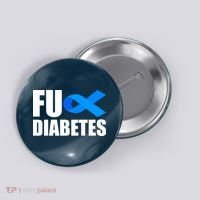 Fuck Diabetes Blue Ribbon Awareness Button thumb 0