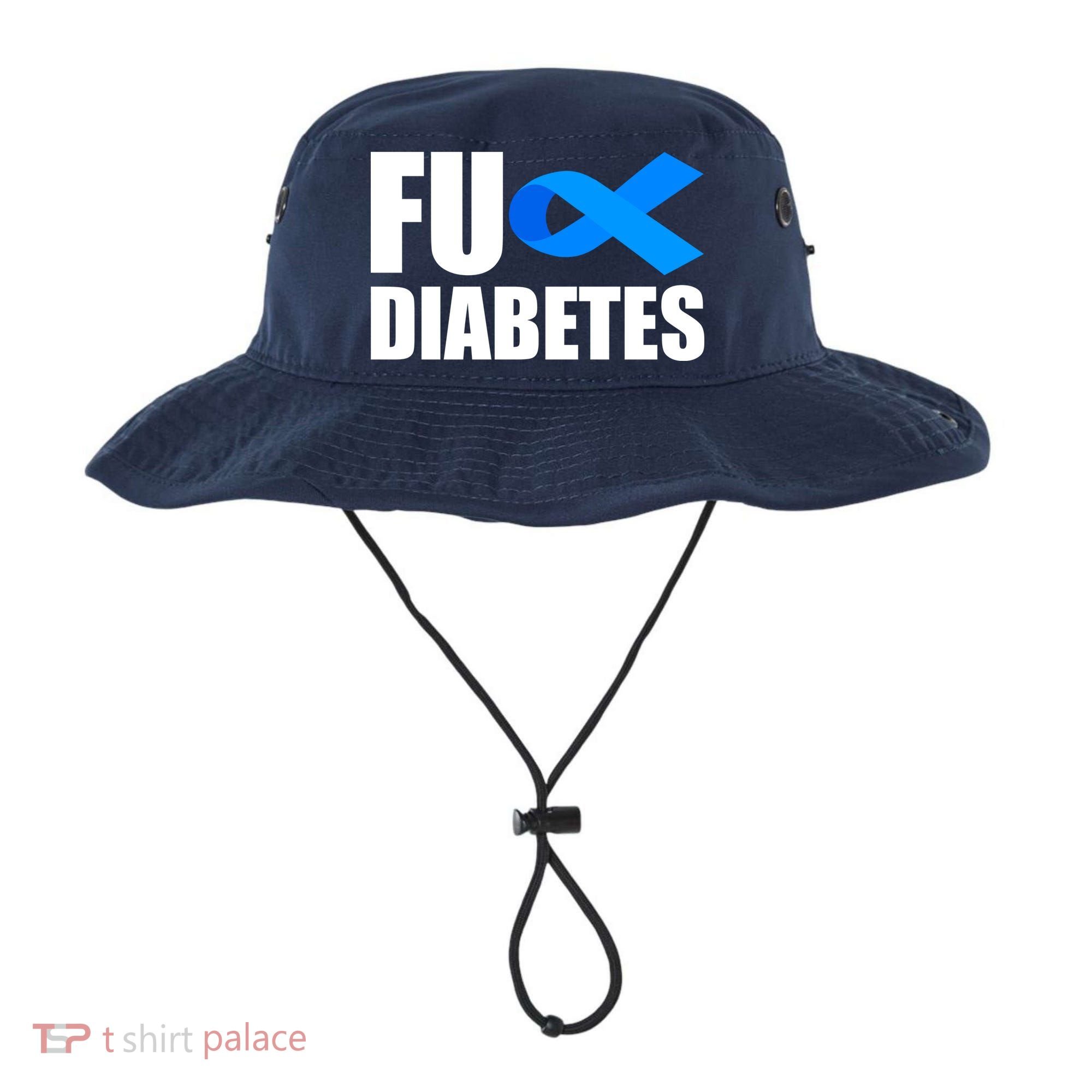 Fuck Diabetes Blue Ribbon Awareness Bucket Hat