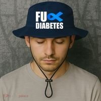 Fuck Diabetes Blue Ribbon Awareness Bucket Hat thumb 2