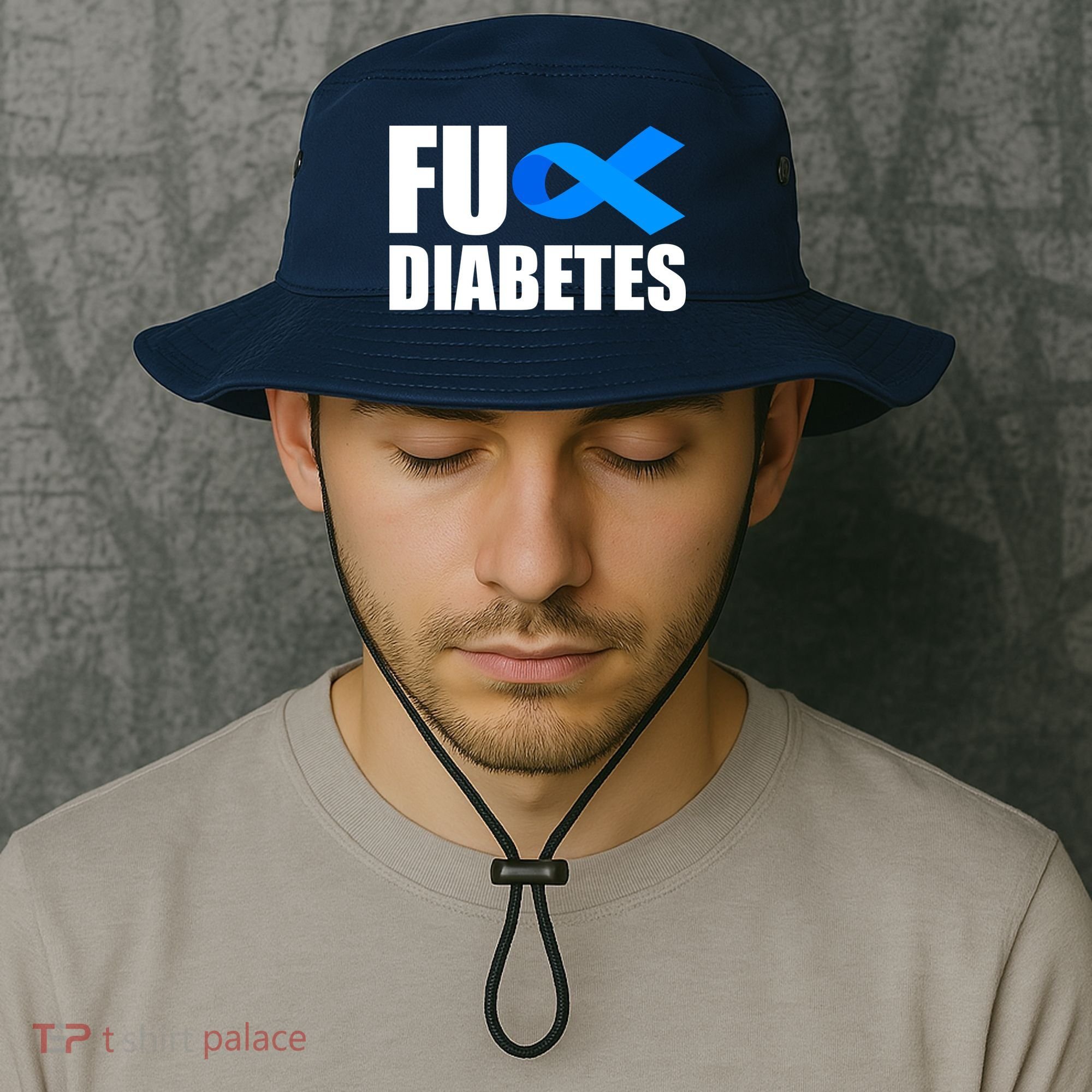 Fuck Diabetes Blue Ribbon Awareness Bucket Hat