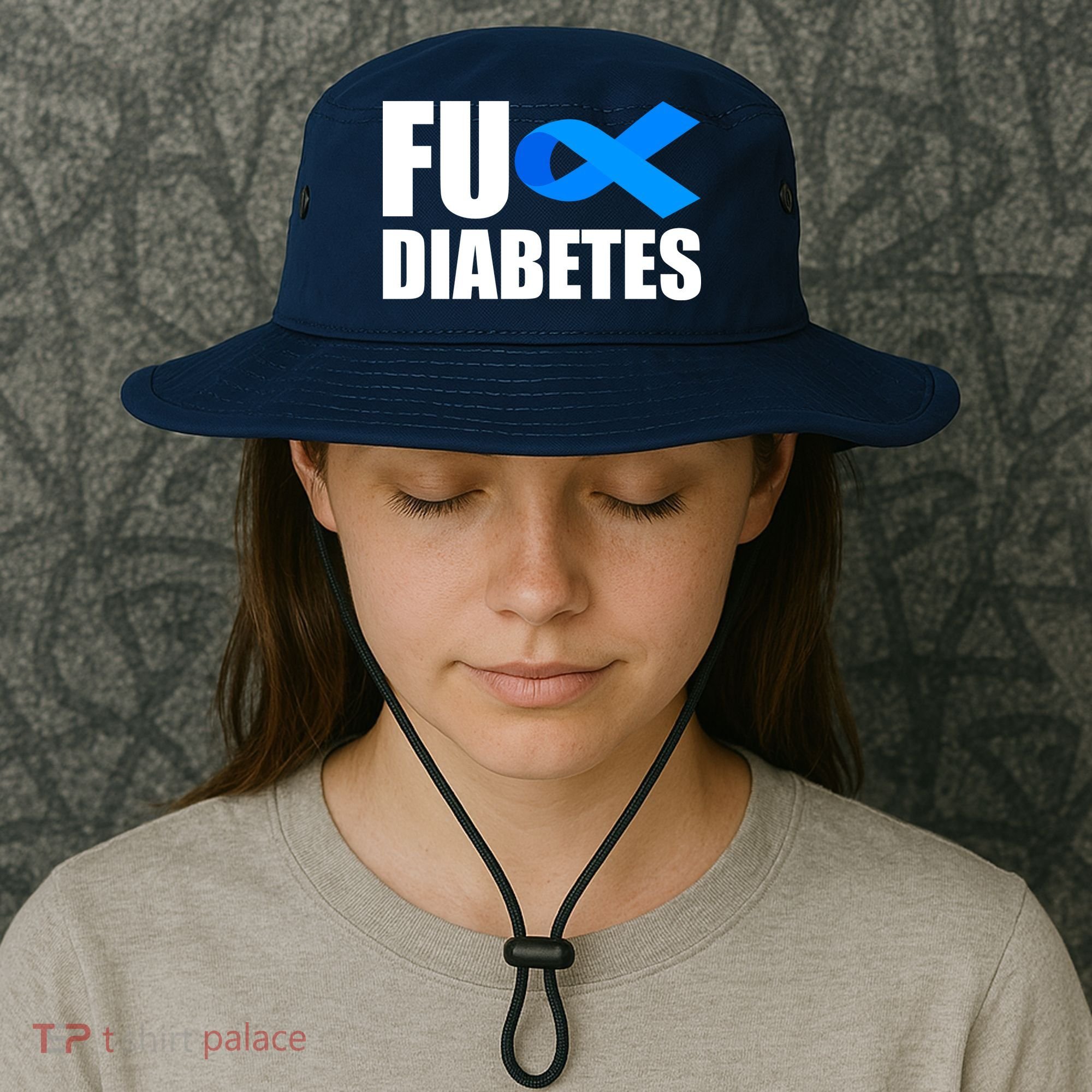 Fuck Diabetes Blue Ribbon Awareness Bucket Hat