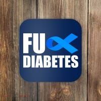 Fuck Diabetes Blue Ribbon Awareness Coaster thumb 0