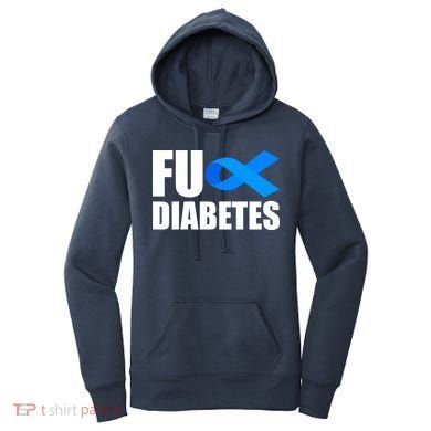Fuck Diabetes Blue Ribbon Awareness Women's Hoodie