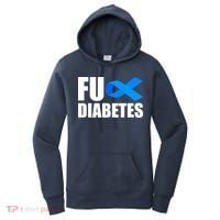 Fuck Diabetes Blue Ribbon Awareness Women's Hoodie thumb 0