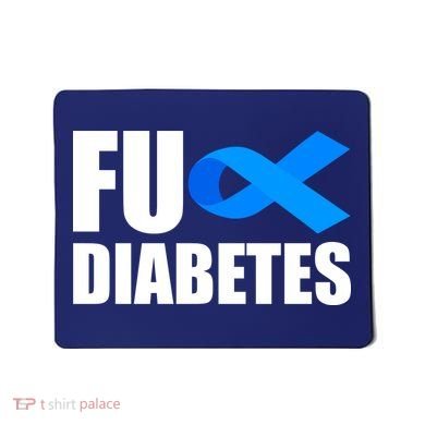Fuck Diabetes Blue Ribbon Awareness Mousepad