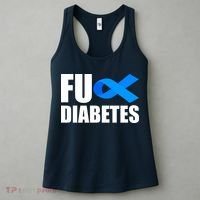 Fuck Diabetes Blue Ribbon Awareness Women's Tank Top thumb 3