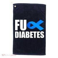 Fuck Diabetes Blue Ribbon Awareness Golf Towel thumb 0