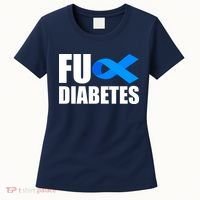 Fuck Diabetes Blue Ribbon Awareness Women's T-Shirt thumb 0