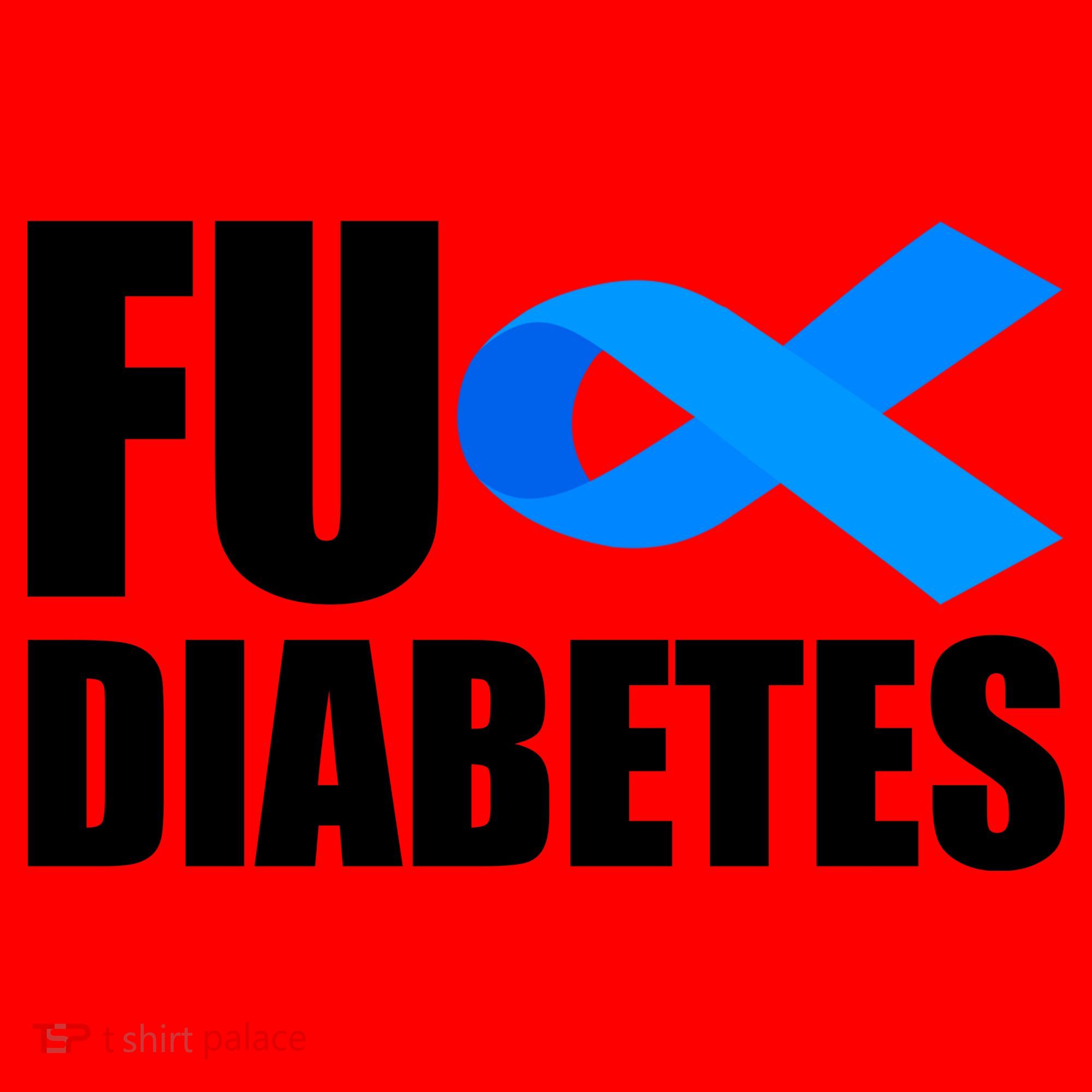 Fuck Diabetes Blue Ribbon Awareness Santa Hat