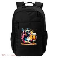 French Dog Beer Drinker Funny French Bulldog Backpack thumb 0