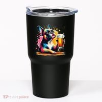 French Dog Beer Drinker Funny French Bulldog Tumbler thumb 0