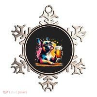 French Dog Beer Drinker Funny French Bulldog Ornament thumb 0