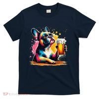 French Dog Beer Drinker Funny French Bulldog T-Shirt thumb 0