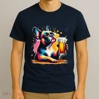 French Dog Beer Drinker Funny French Bulldog T-Shirt thumb 3