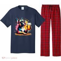 French Dog Beer Drinker Funny French Bulldog Pajama Set thumb 0