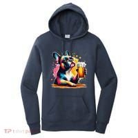 French Dog Beer Drinker Funny French Bulldog Women's Hoodie thumb 0
