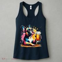 French Dog Beer Drinker Funny French Bulldog Women's Tank Top thumb 3