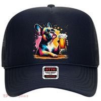 French Dog Beer Drinker Funny French Bulldog Hat thumb 0
