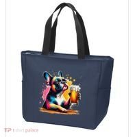 French Dog Beer Drinker Funny French Bulldog Tote Bag thumb 3