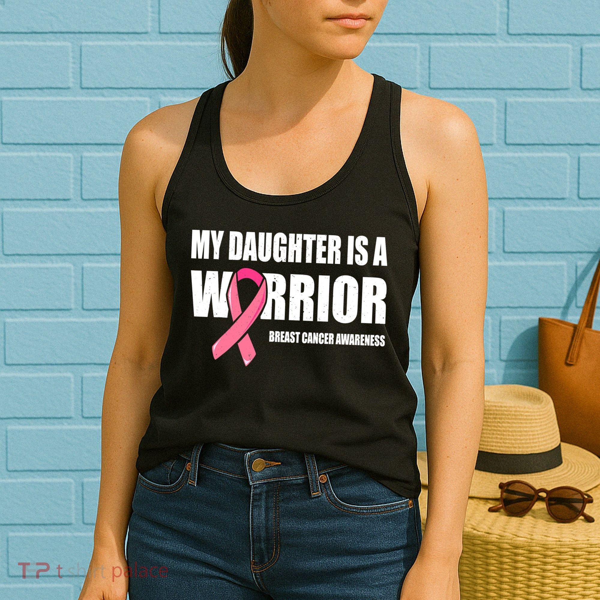 Funny Daughter Breast Cancer Breast Cancer Warrior Women's Tank Top