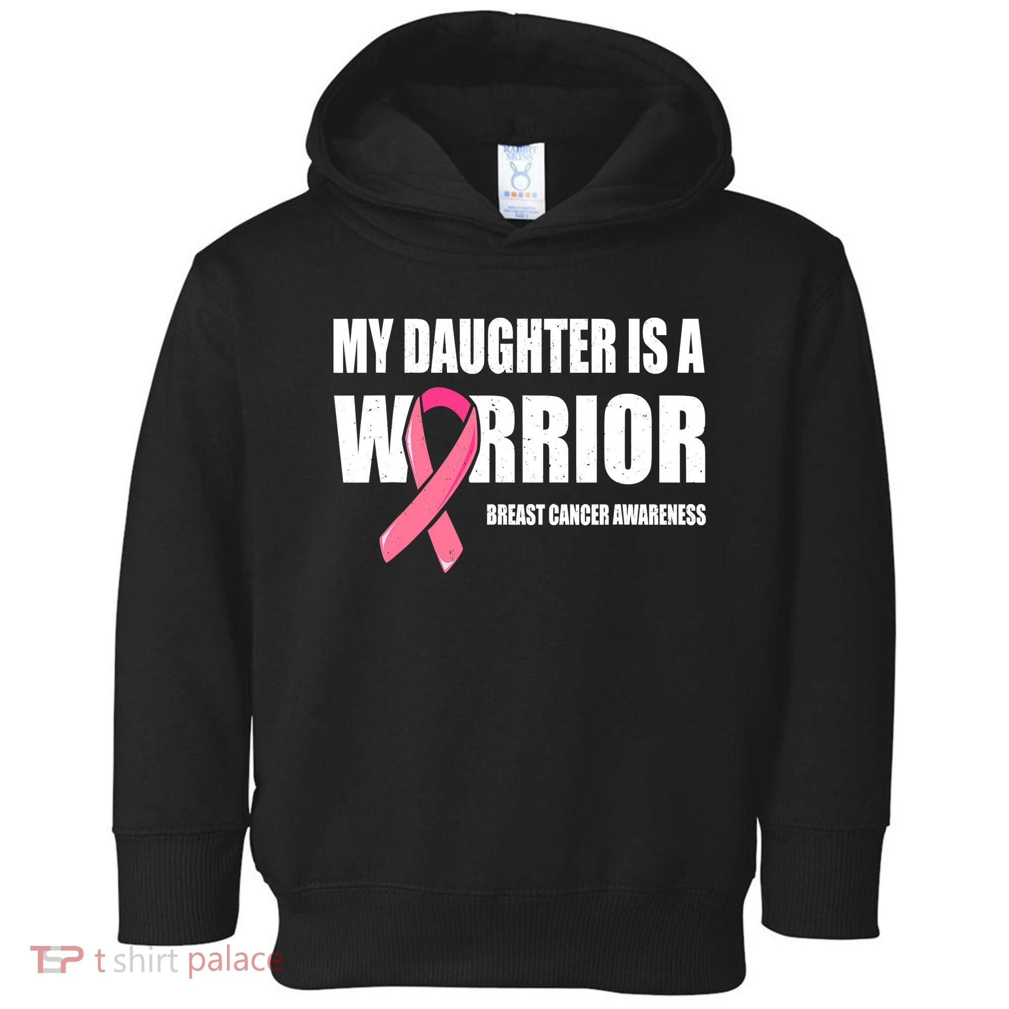 Funny Daughter Breast Cancer Breast Cancer Warrior Toddler Hoodie