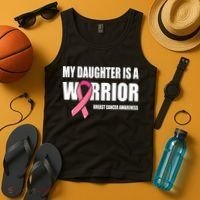 Funny Daughter Breast Cancer Breast Cancer Warrior Tank Top thumb 4