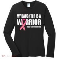 Funny Daughter Breast Cancer Breast Cancer Warrior Women's Long Sleeve Shirt thumb 0