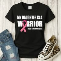 Funny Daughter Breast Cancer Breast Cancer Warrior Women's T-Shirt thumb 3