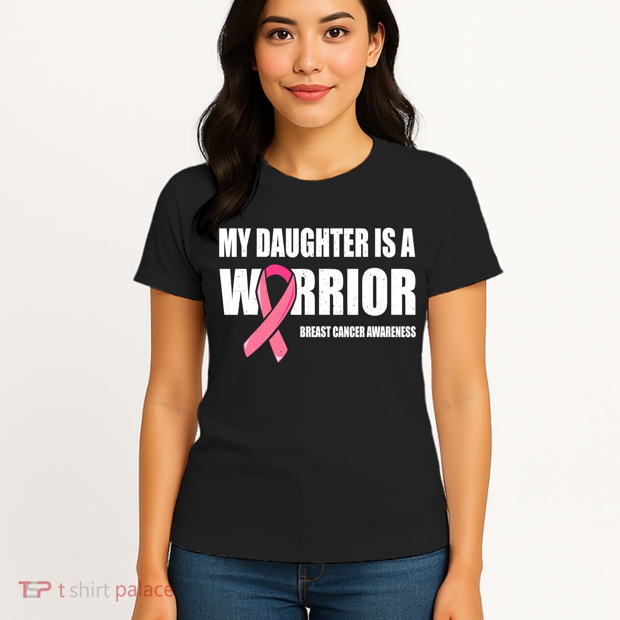 Funny Daughter Breast Cancer Breast Cancer Warrior Women's T-Shirt