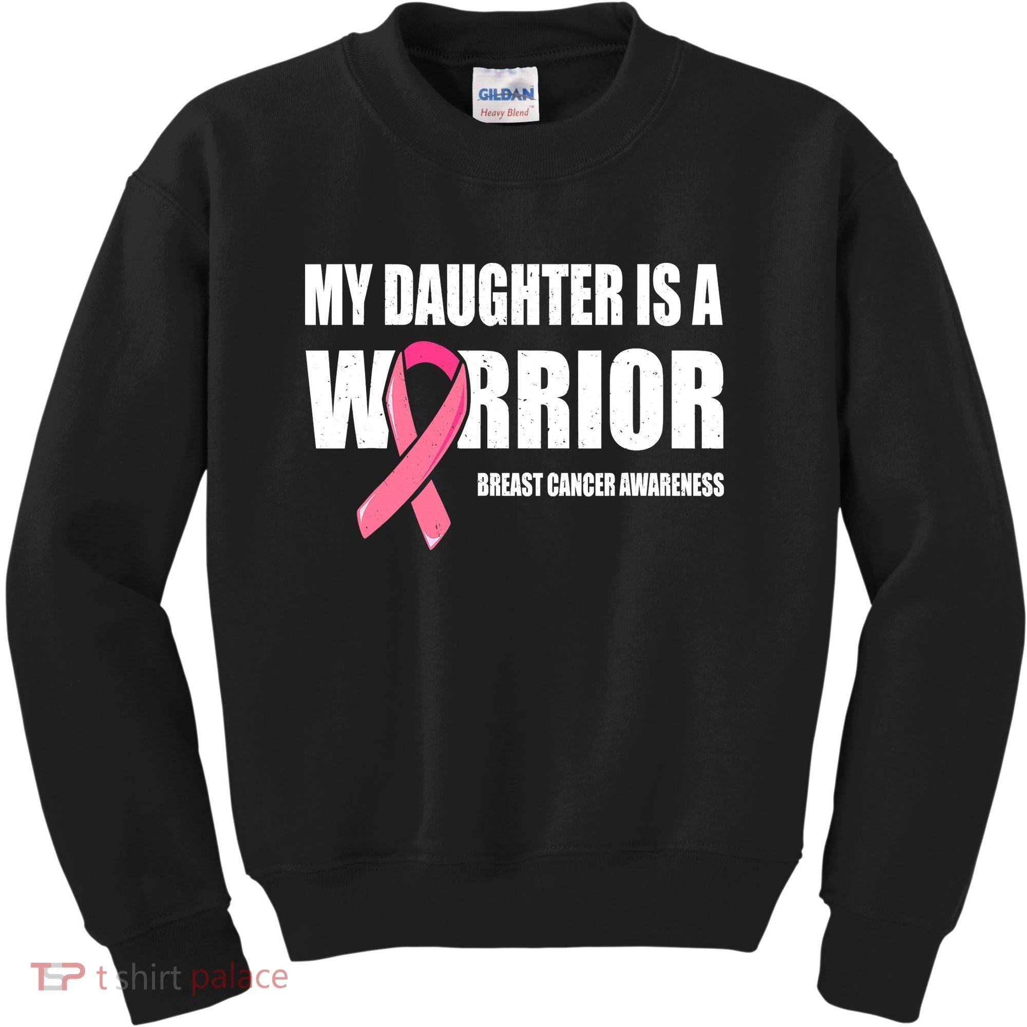 Funny Daughter Breast Cancer Breast Cancer Warrior Kids Sweatshirt