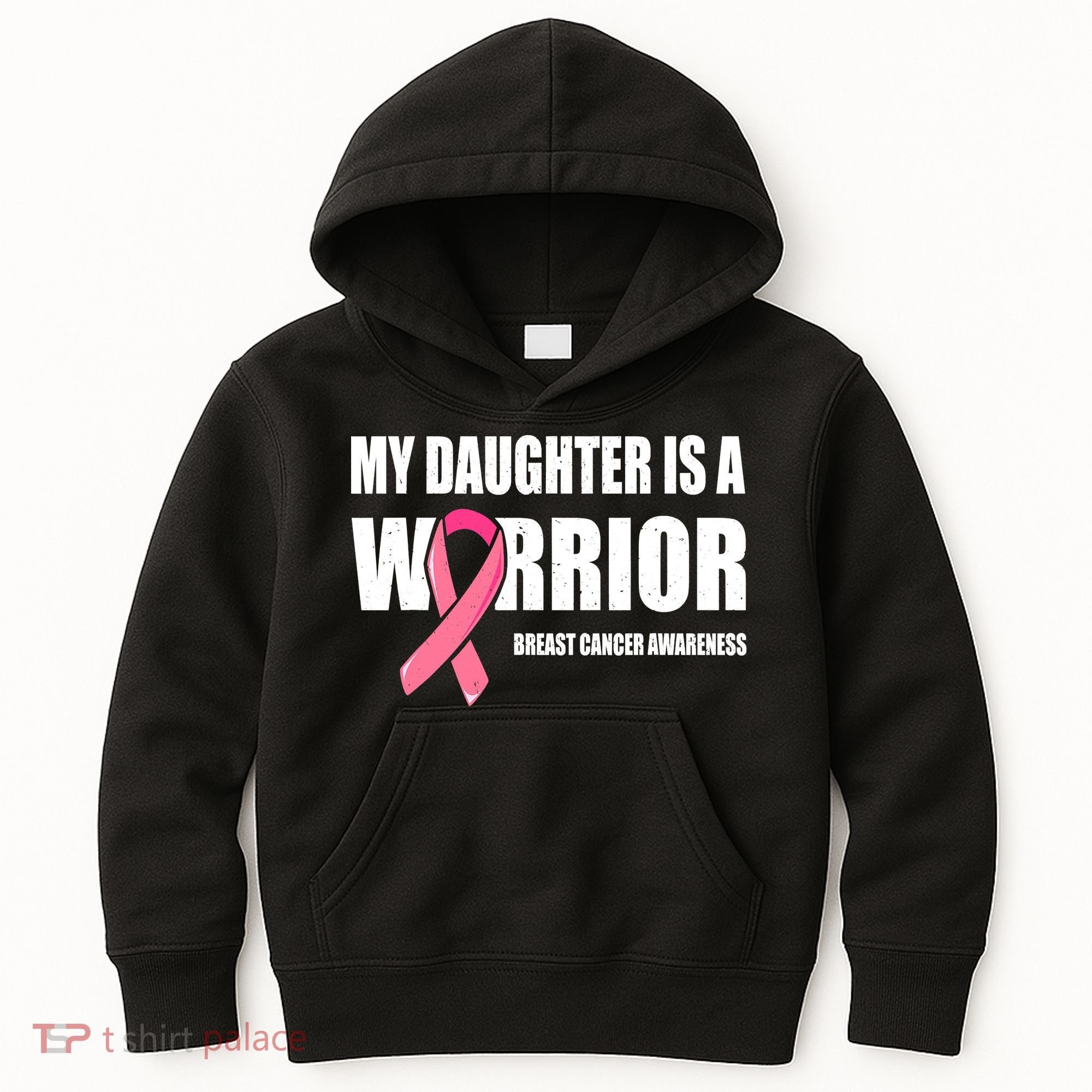 Funny Daughter Breast Cancer Breast Cancer Warrior Kids Hoodie