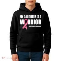 Funny Daughter Breast Cancer Breast Cancer Warrior Kids Hoodie thumb 4