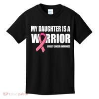 Funny Daughter Breast Cancer Breast Cancer Warrior Kids T-Shirt thumb 0