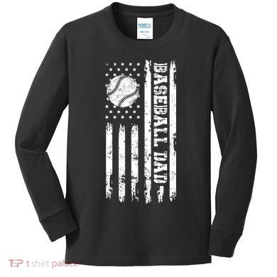 Fathers Day Baseball Dad Gifts Dad Kids Long Sleeve Shirt