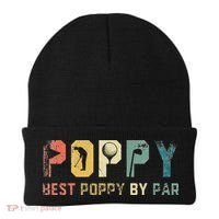 Father's Day Best Poppy By Par Golf Gifts For Dad Grandpa Beanie thumb 0