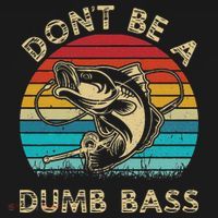 Fishing Dont Be Dumb Bass USA-Made Doggie Bandana thumb 2